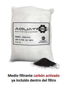 carbon activado medio filtrante