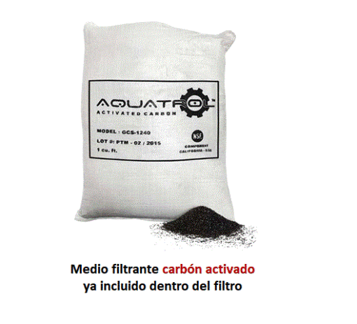 carbon activado medio filtrante