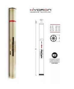 membrana BW hydron 4 x 40 150 psi medidas